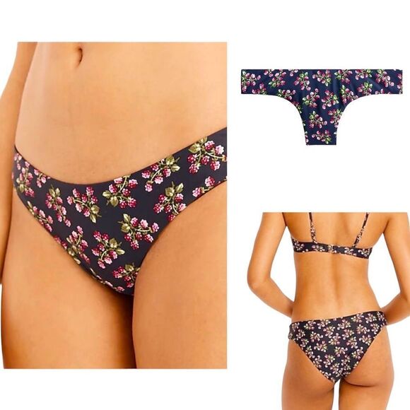J Crew Navy Twilight Berry Surf Hipster Low Rise Bikini Bottom Sz 2X NWT - Picture 1 of 16